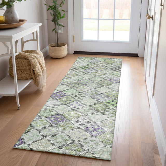 Dalyn Solace SL6 Green Rug shown in a room
