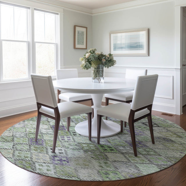 Dalyn Solace SL6 Green Rug shown in a room