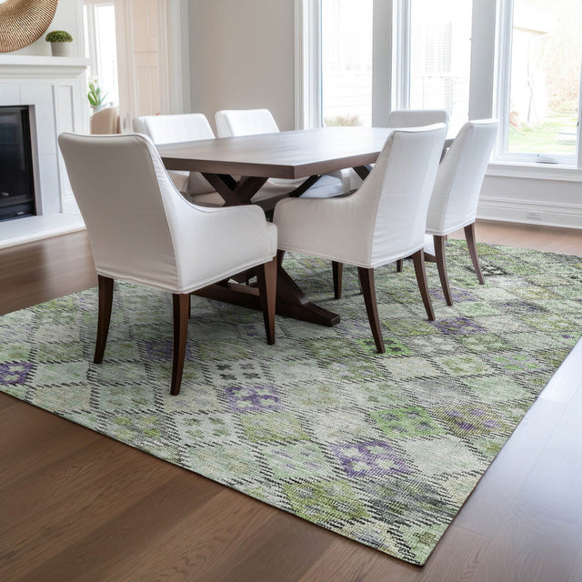 Dalyn Solace SL6 Green Rug shown in a room