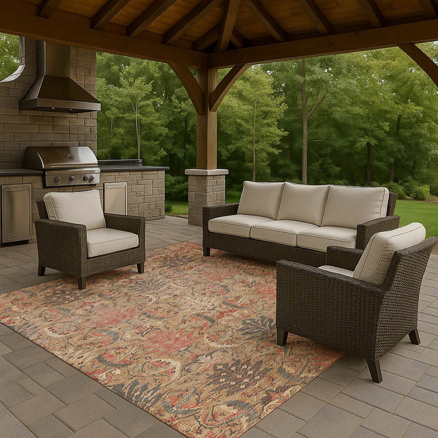 Dalyn Solace SL7 Tan Rug outdoor lifestyle image