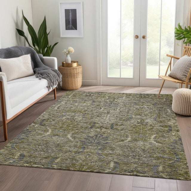 Dalyn Solace SL7 Taupe Rug shown in a room