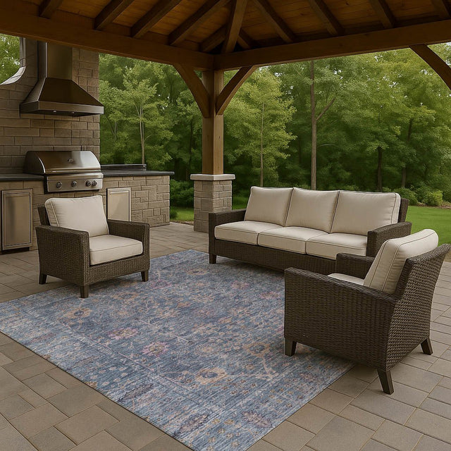 Dalyn Solace SL9 Denim Rug outdoor lifestyle image