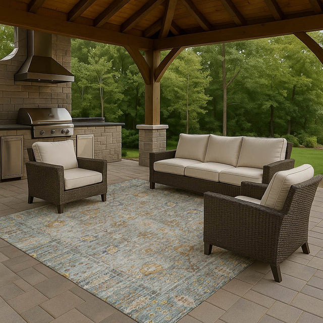 Dalyn Solace SL9 Teal Rug outdoor lifestyle image