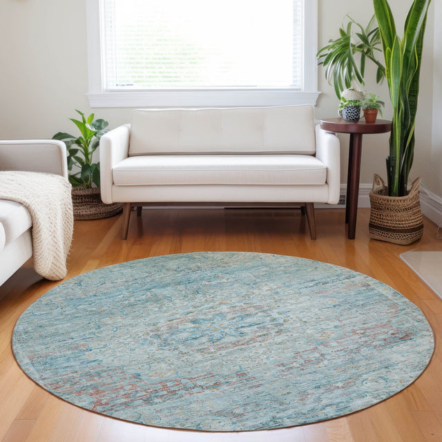 Dalyn Tabrook TB1 Sky Rug shown in a room