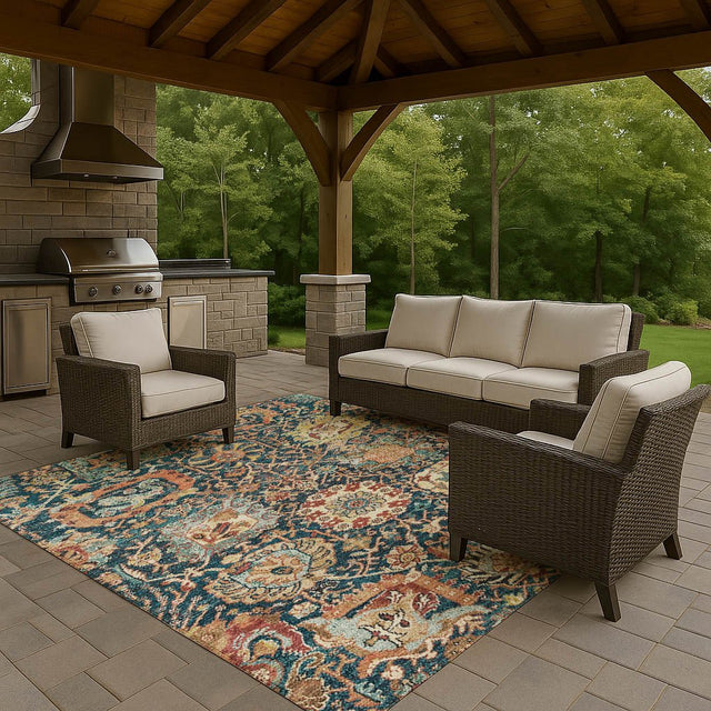 Dalyn Tabrook TB10 Navy Rug outdoor lifestyle image