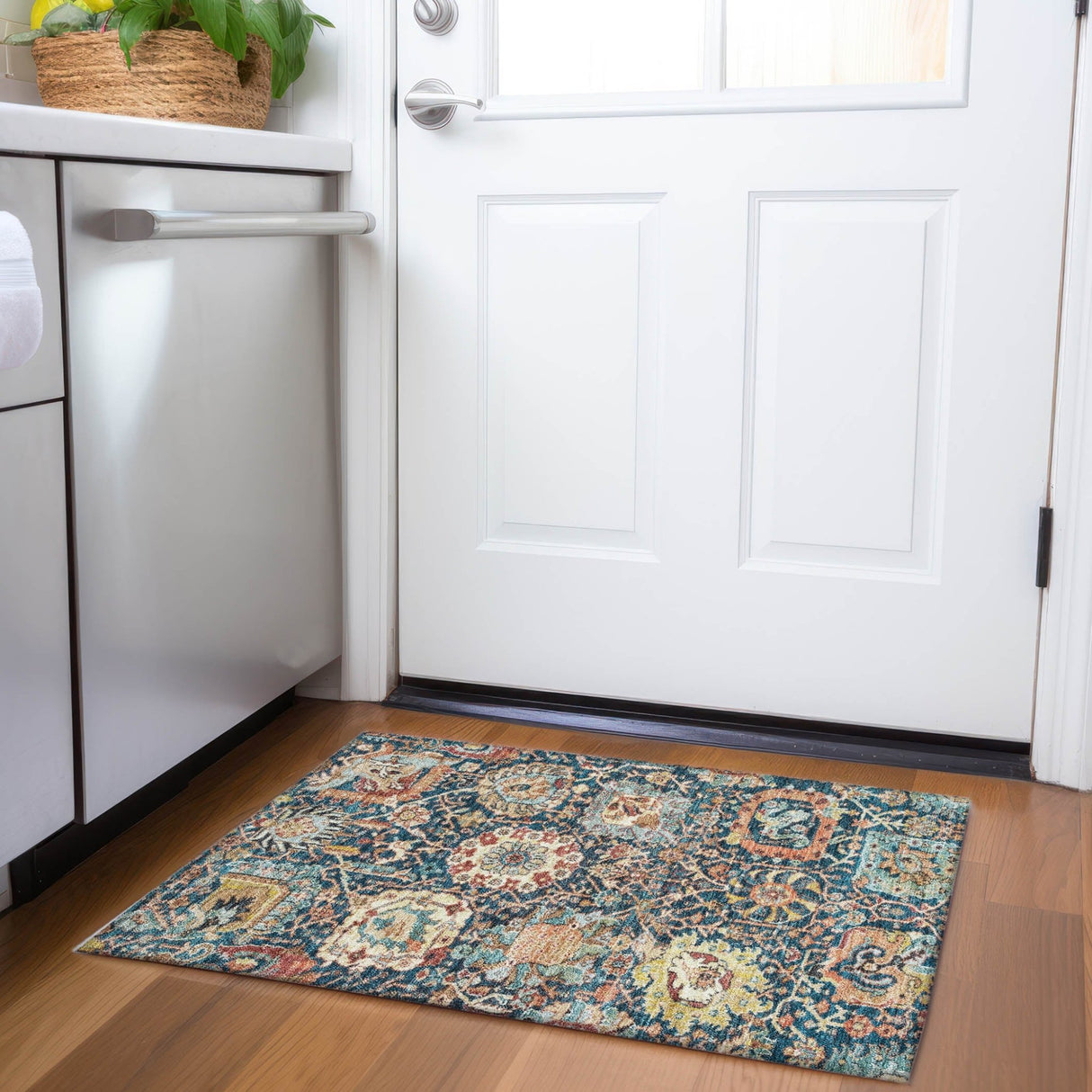 Dalyn Tabrook TB10 Navy Rug shown in a room