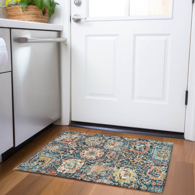 Dalyn Tabrook TB10 Navy Rug shown in a room