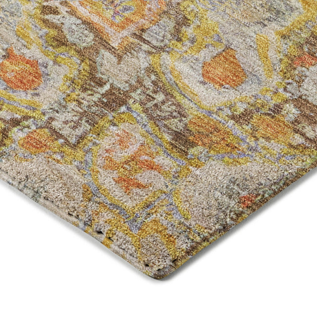Dalyn Tabrook TB11 Brown Rug corner detail