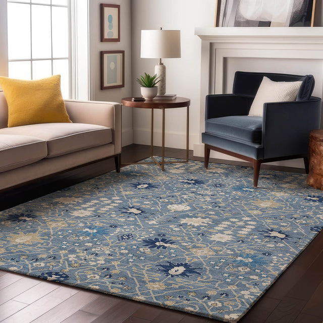 Dalyn Tabrook TB12 Denim Rug shown in a room