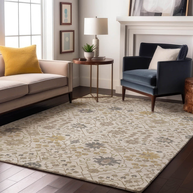 Dalyn Tabrook TB12 Ivory Rug shown in a room