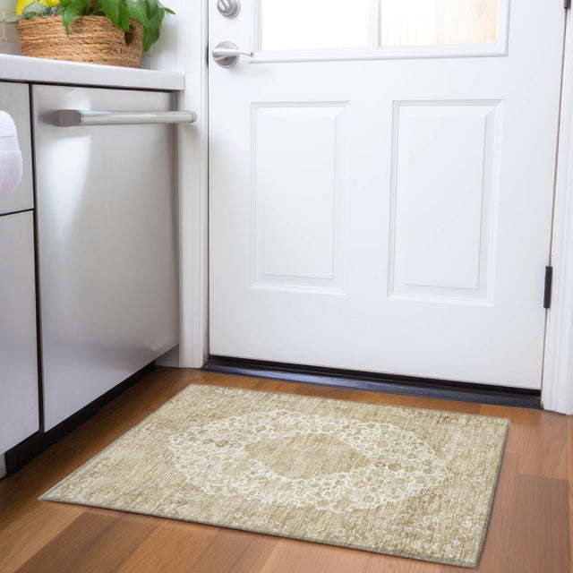 Dalyn Tabrook TB13 Beige Rug shown in a room