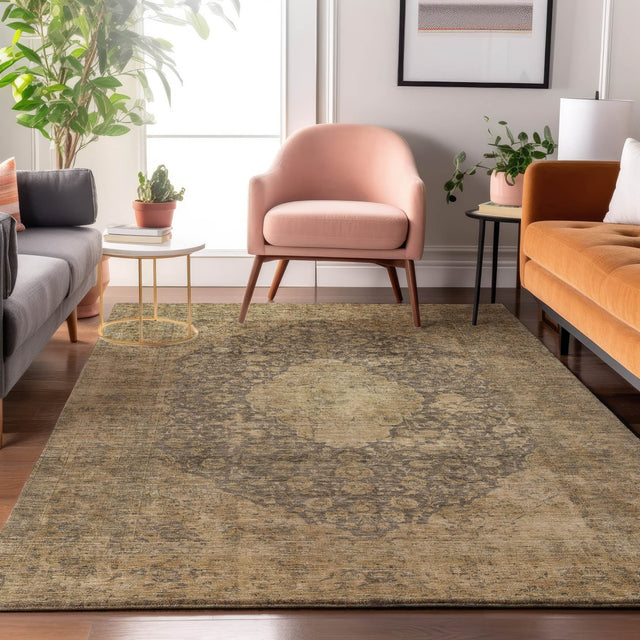 Dalyn Tabrook TB13 Mocha Rug shown in a room