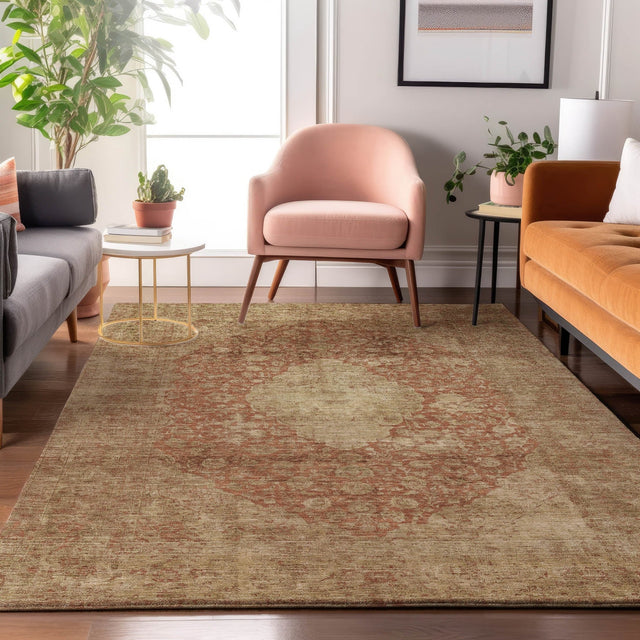 Dalyn Tabrook TB13 Paprika Rug shown in a room