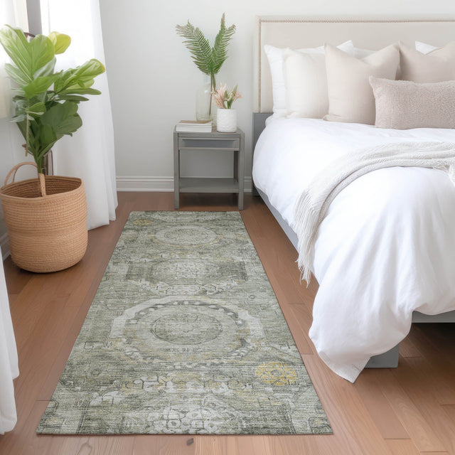 Dalyn Tabrook TB14 Pewter Rug shown in a room