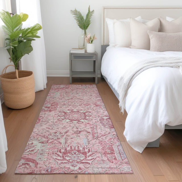 Dalyn Tabrook TB15 Pink Rug shown in a room