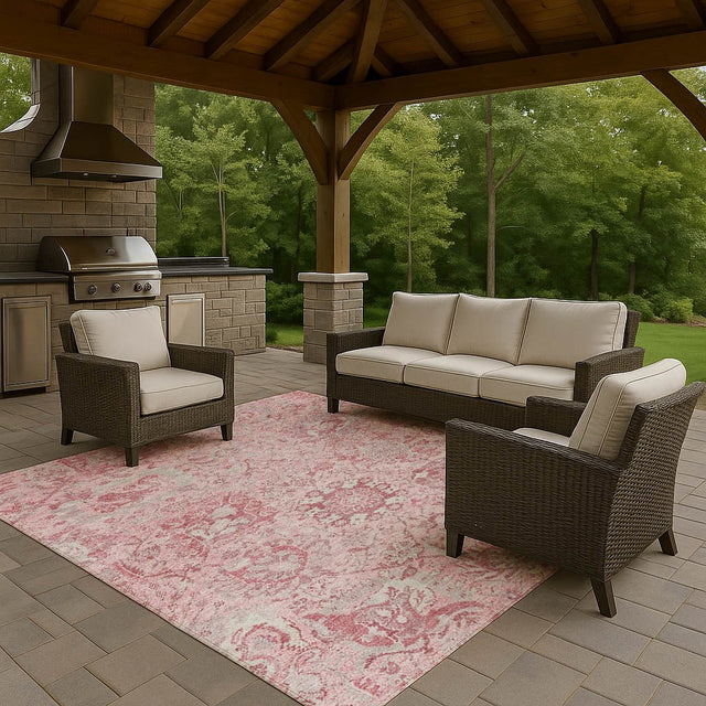 Dalyn Tabrook TB15 Pink Rug outdoor lifestyle image