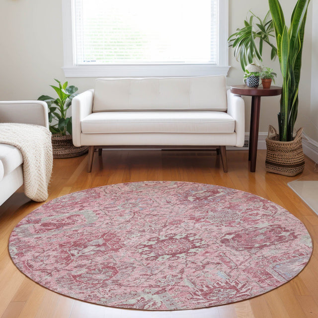 Dalyn Tabrook TB15 Pink Rug shown in a room