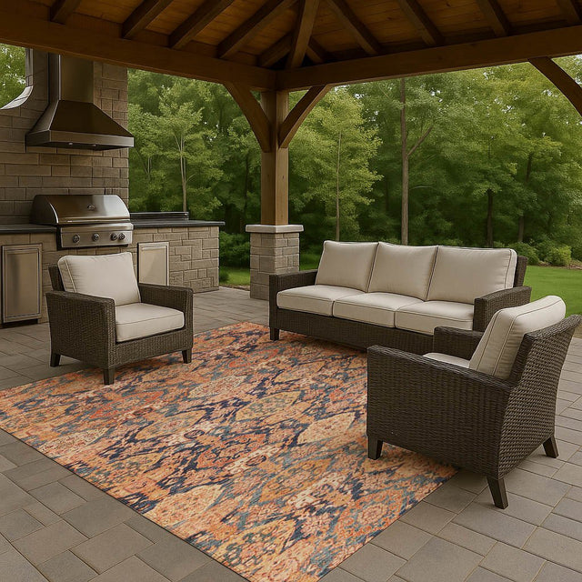 Dalyn Tabrook TB3 Terracotta Rug outdoor lifestyle image