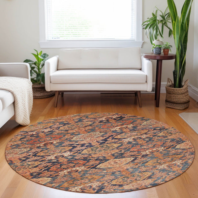 Dalyn Tabrook TB3 Terracotta Rug shown in a room