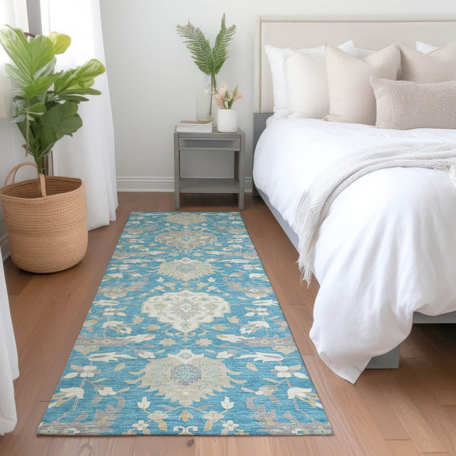Dalyn Tabrook TB4 Blue Rug shown in a room