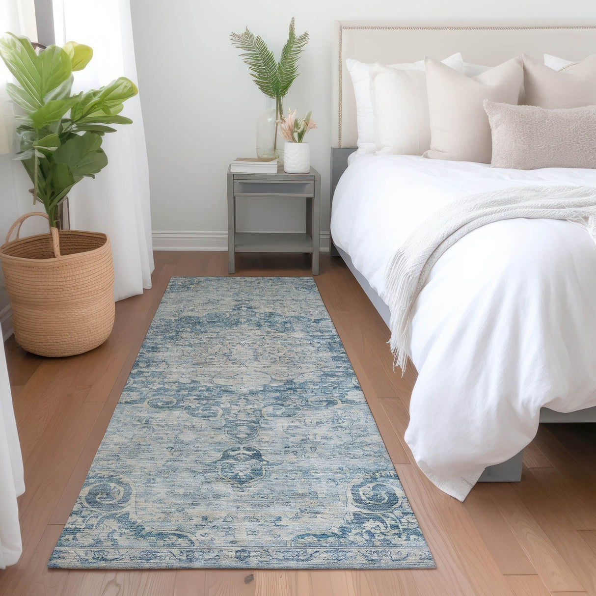 Dalyn Tabrook TB5 Blue Rug shown in a room