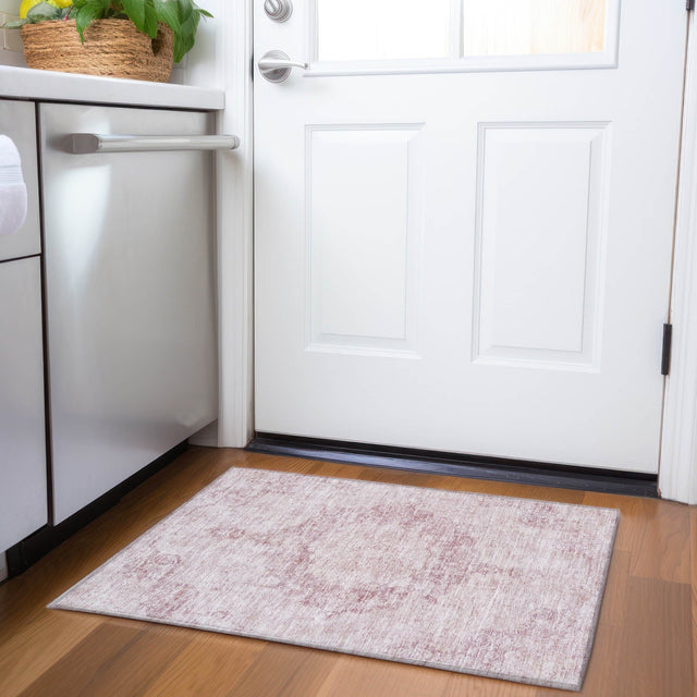 Dalyn Tabrook TB5 Pink Rug shown in a room