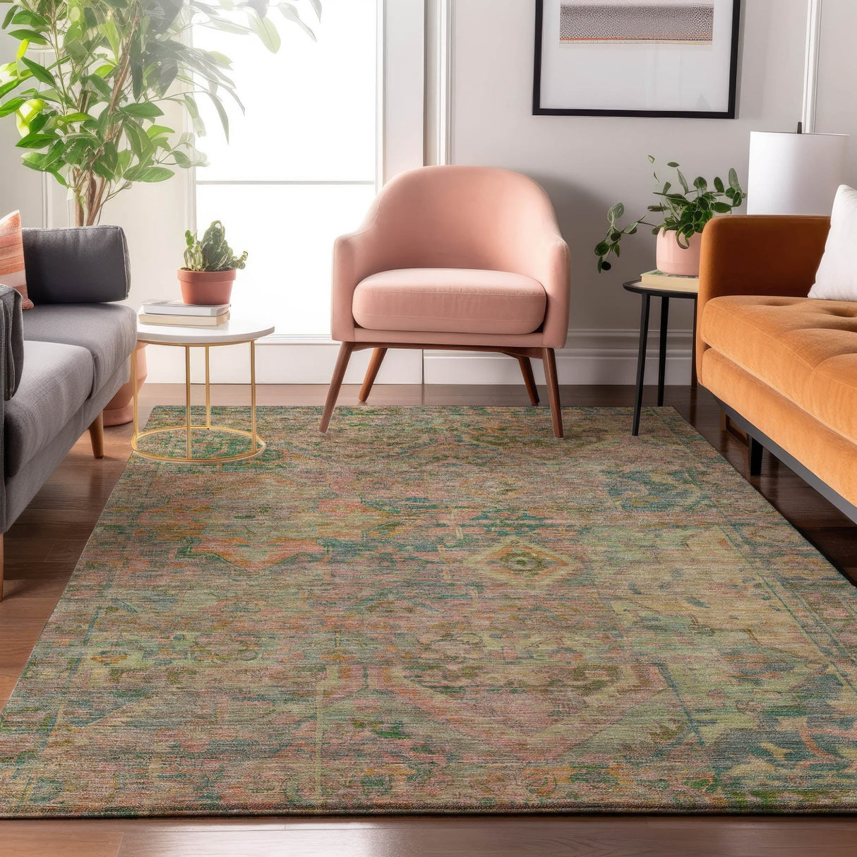 Dalyn Tabrook TB6 Blush Rug shown in a room