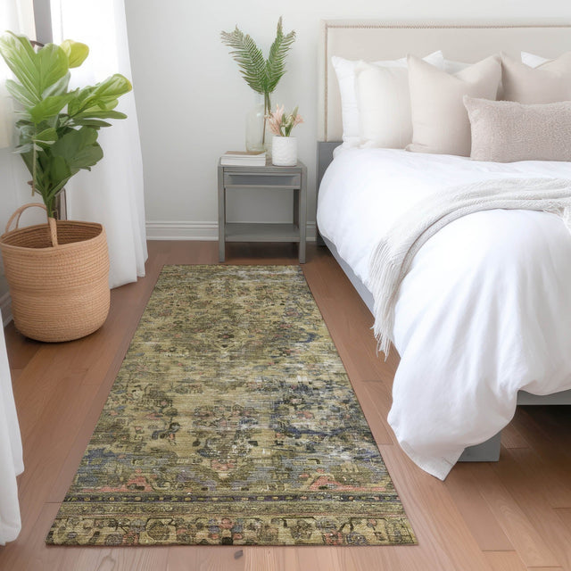 Dalyn Tabrook TB8 Tan Rug shown in a room