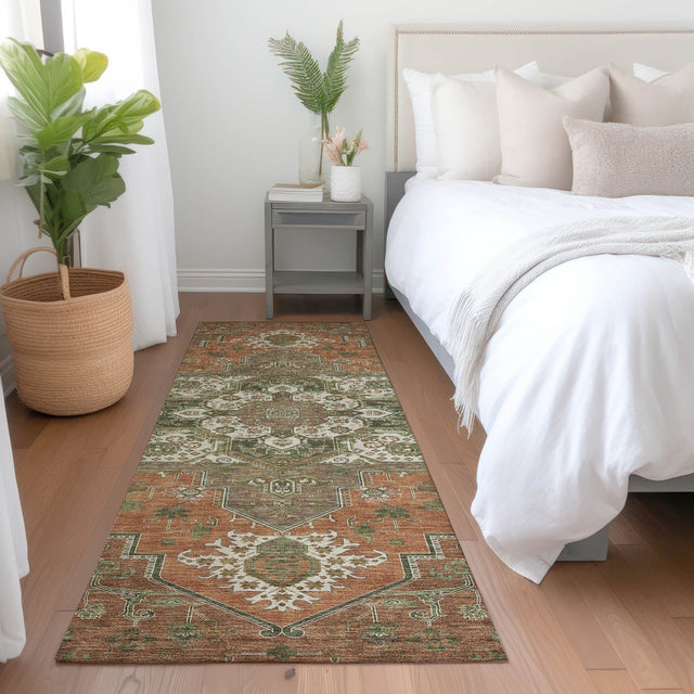 Dalyn Tabrook TB9 Rust Rug shown in a room