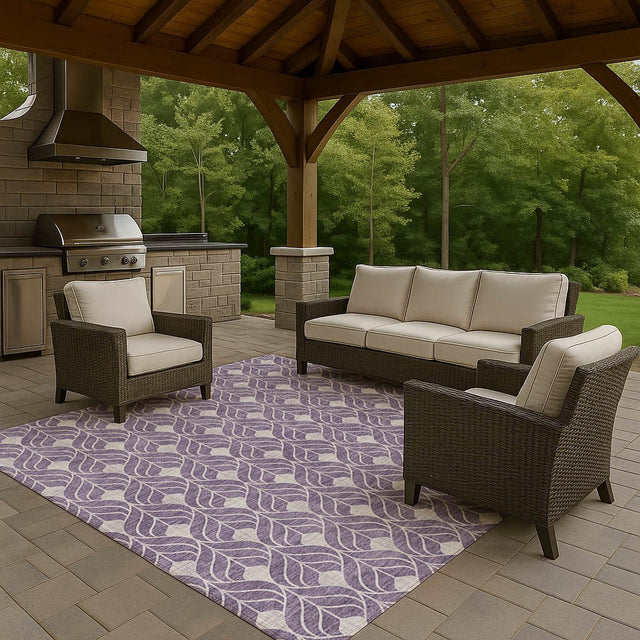 Dalyn The Reserve TR10 Plum Rug outdoor lifestyle image