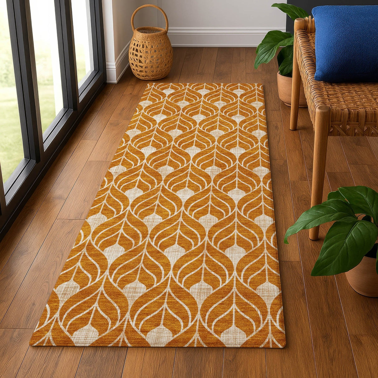 Dalyn The Reserve TR10 Terracotta Rug shown in a room
