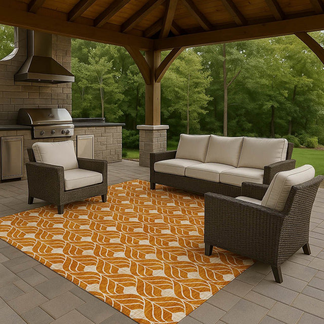 Dalyn The Reserve TR10 Terracotta Rug outdoor lifestyle image