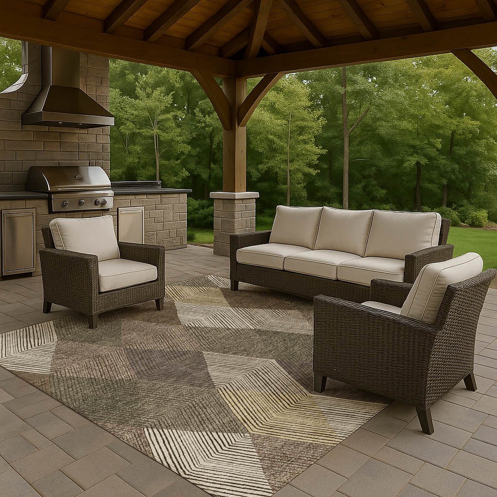 Dalyn The Reserve TR11 Brown Rug outdoor lifestyle image