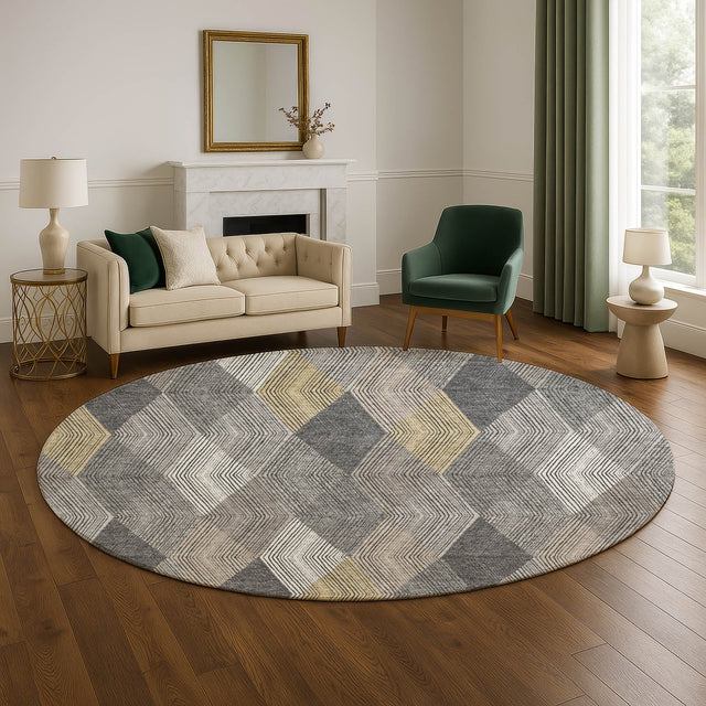 Dalyn The Reserve TR11 Charcoal Rug shown in a room