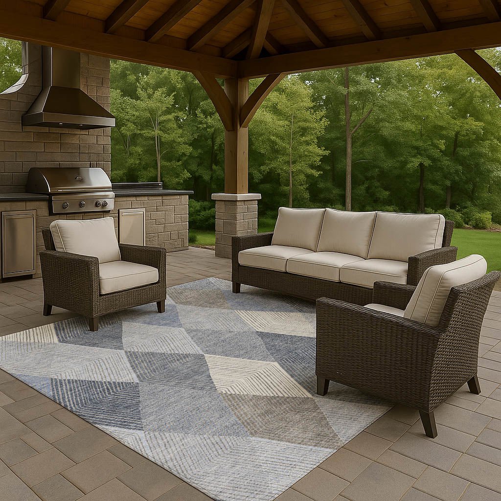 Dalyn The Reserve TR11 Denim Rug outdoor lifestyle image