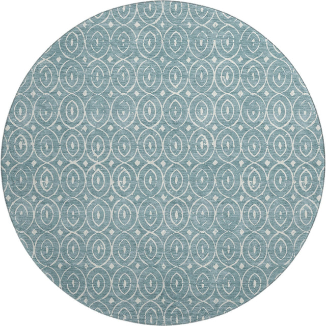 Dalyn The Reserve TR12 Turquoise Rug round rug