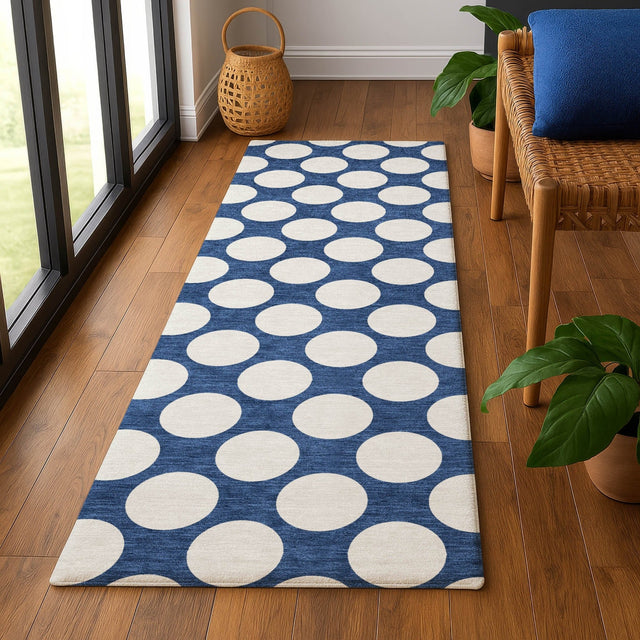 Dalyn The Reserve TR13 Navy Rug shown in a room