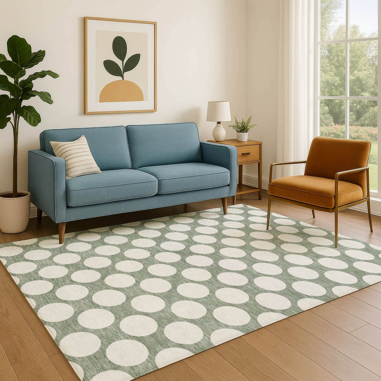 Dalyn The Reserve TR13 Sage Rug shown in a room