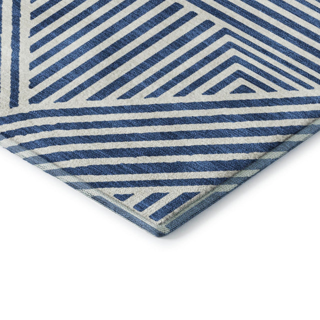 Dalyn The Reserve TR14 Navy Rug corner detail