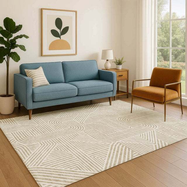 Dalyn The Reserve TR14 Putty Rug shown in a room