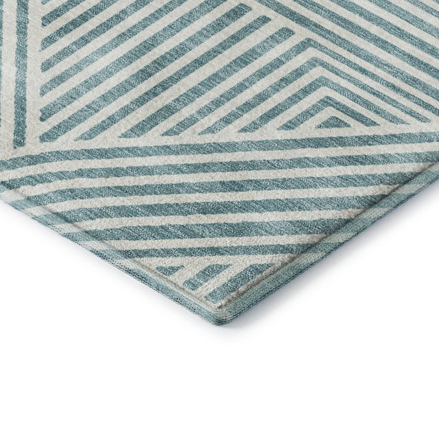 Dalyn The Reserve TR14 Teal Rug corner detail