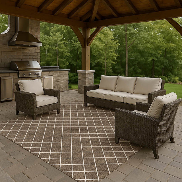Dalyn The Reserve TR15 Brown Rug outdoor lifestyle image
