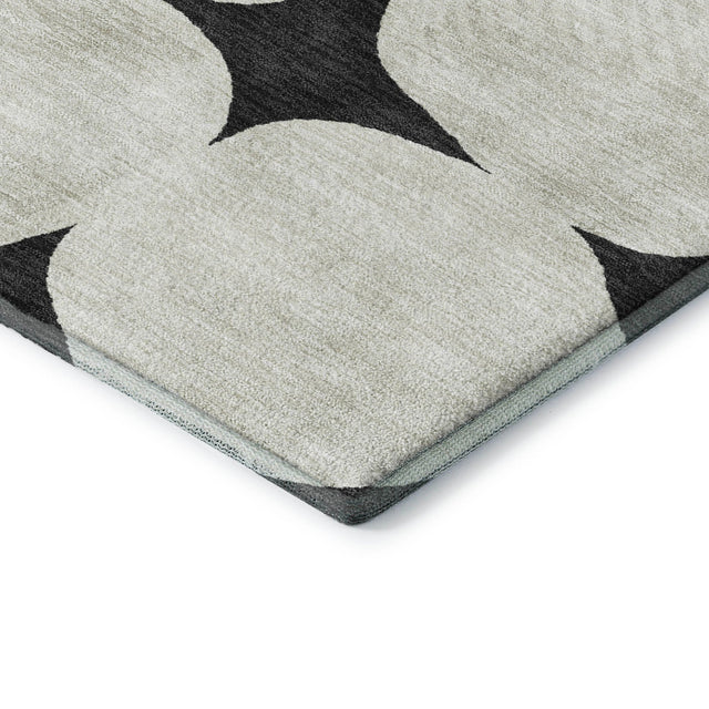 Dalyn The Reserve TR16 Black Rug corner detail