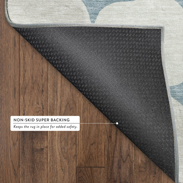 Dalyn The Reserve TR16 Teal Rug backing detail