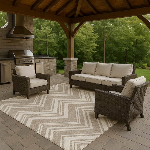 Dalyn The Reserve TR17 Khaki Rug outdoor lifestyle image