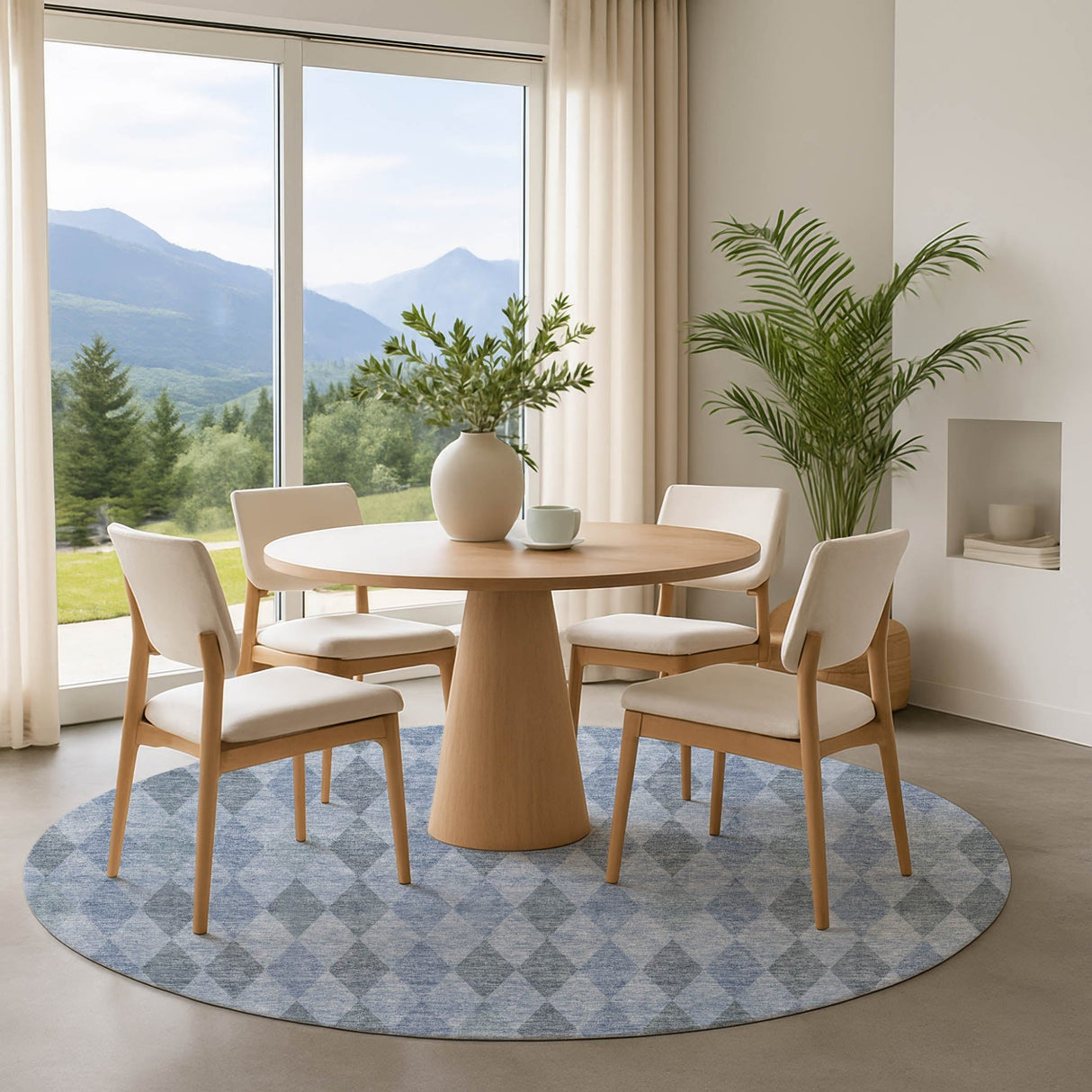 Dalyn The Reserve TR2 Denim Rug shown in a room