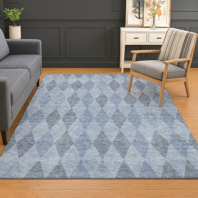 Dalyn The Reserve TR2 Denim Rug shown in a room