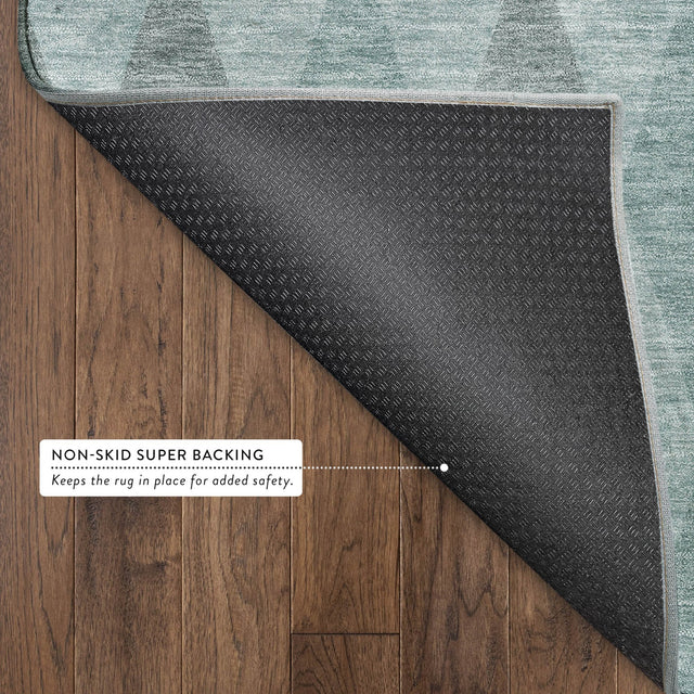 Dalyn The Reserve TR2 Teal Rug backing detail