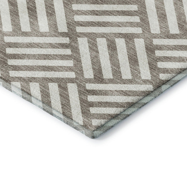 Dalyn The Reserve TR3 Taupe Rug corner detail