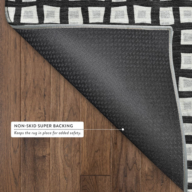 Dalyn The Reserve TR4 Black Rug backing detail